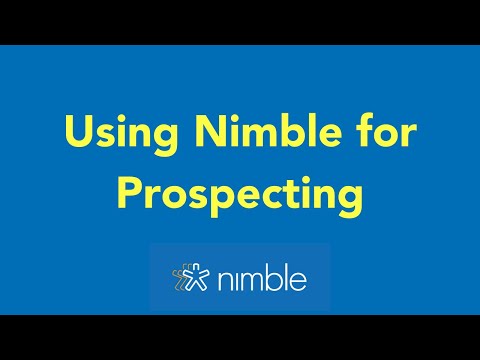 Nimble 101: Using Nimble for Prospecting