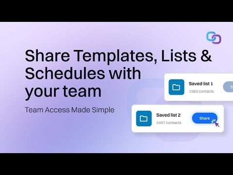 We-Connect Tutorial: Share Saved Lists, Templates & Schedules Across Accounts