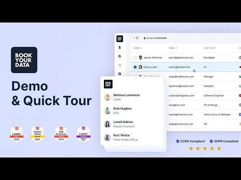 Bookyourdata - Full Demo