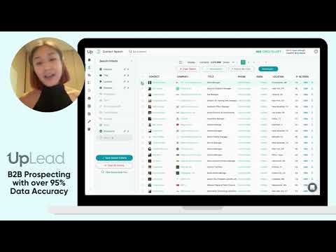 Find leads in 60 seconds with UpLead B2B Prospecting Database | 95% Data Accuracy