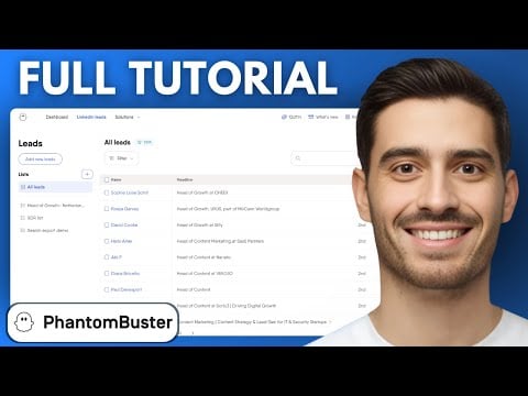 How To Use PhantomBuster (2026) | PhantomBuster LinkedIn Tutorial