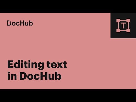 How to Type and Edit Text in DocHub