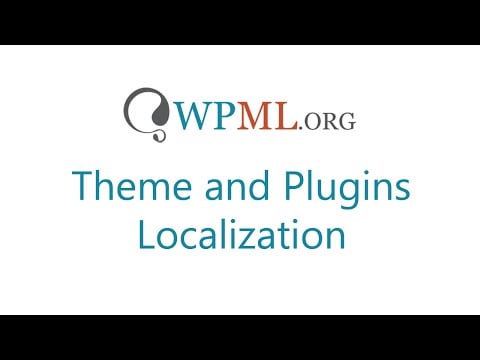 Theme and Plugins Localization in WPML