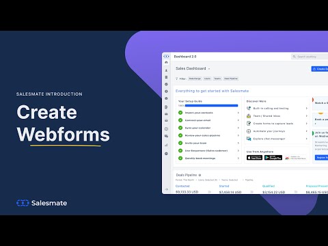 10 - Create Webforms - Salesmate
