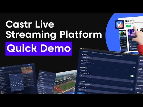 Demo of Castr Live Streaming Platform