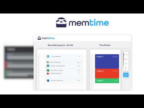 Memtime - Automatic Time Tracking for Windows, macOS & Linux. Integrated with your Software via API.