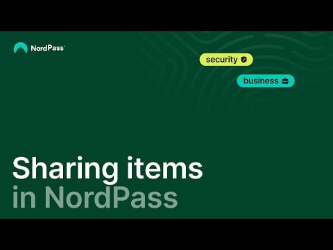 Sharing Items in NordPass