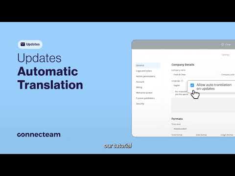 Connecteam| Updates| Automatic Translation.