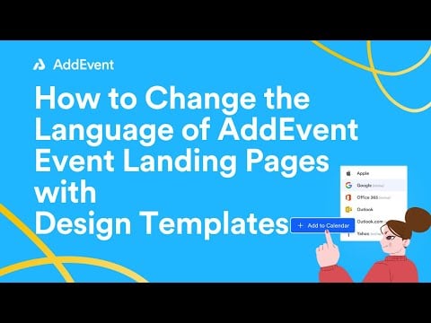 How to Change the Language of AddEvent Event Landing Pages with Design Templates