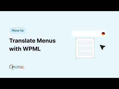 How to Translate Menus with WPML