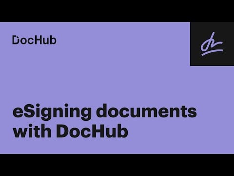 How to eSign a document with DocHub