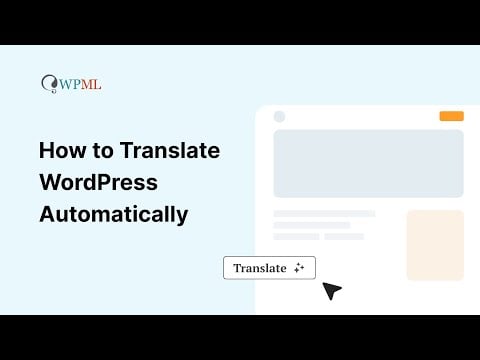 How to Automatically Translate WordPress