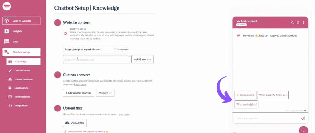 Ask AI Chatbot Setup