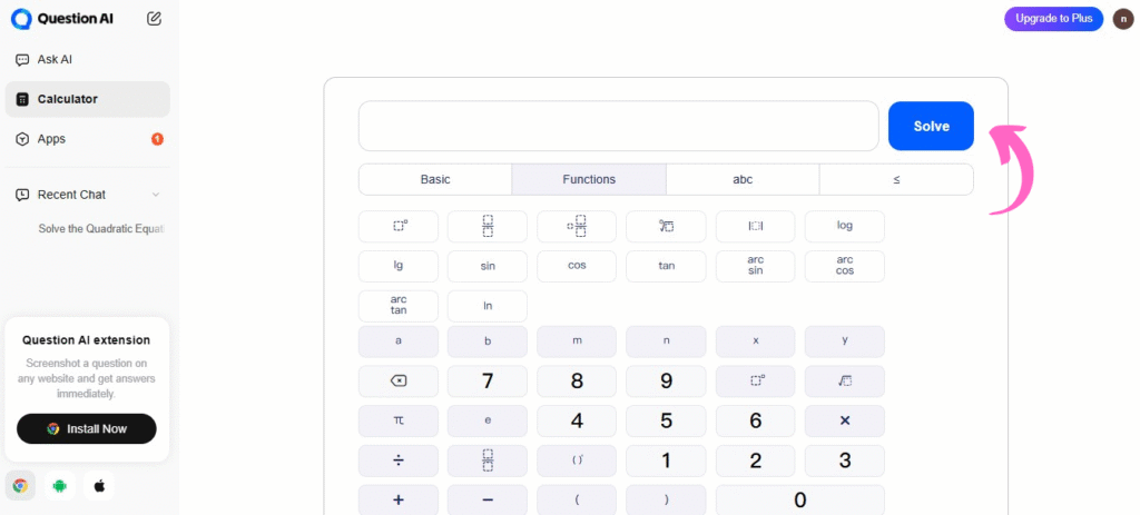 Question AI Advanced Calculator