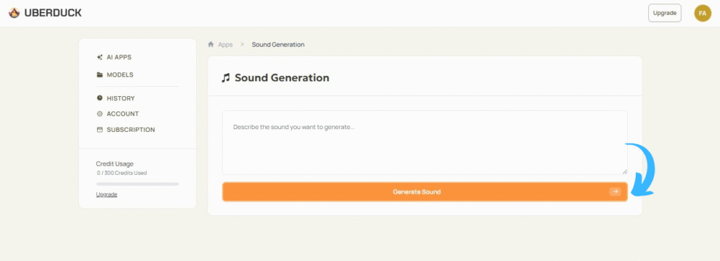 UberDuck AI Sound Generator