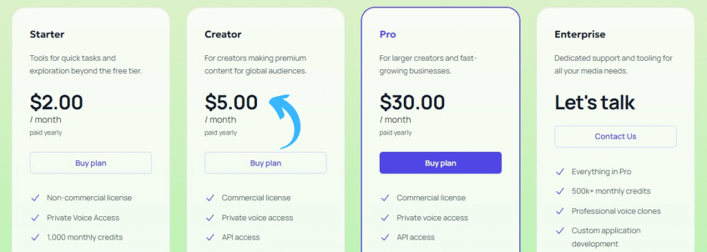 UberDuck Pricing