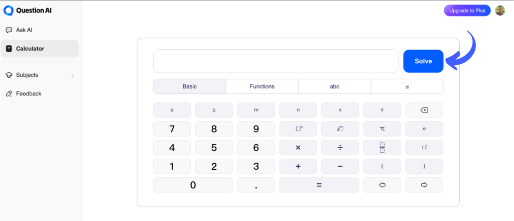 Calculator in Question AI