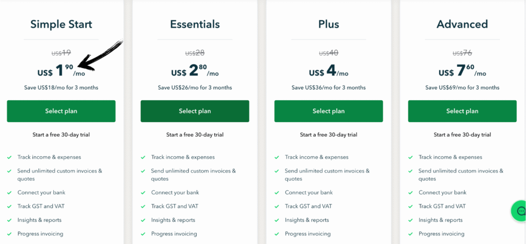quickbooks pricing