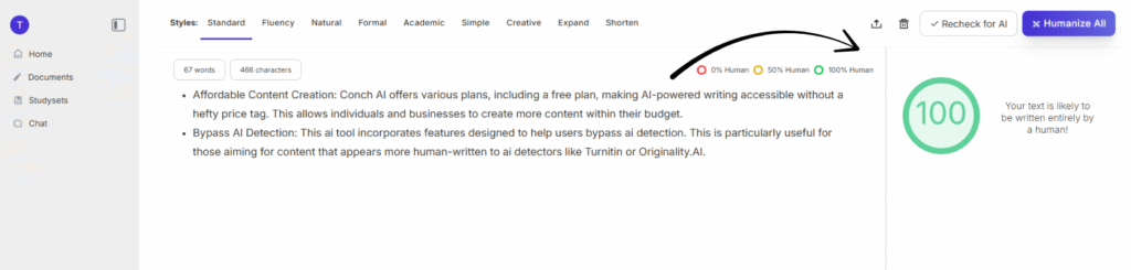 conch ai Humanize ai