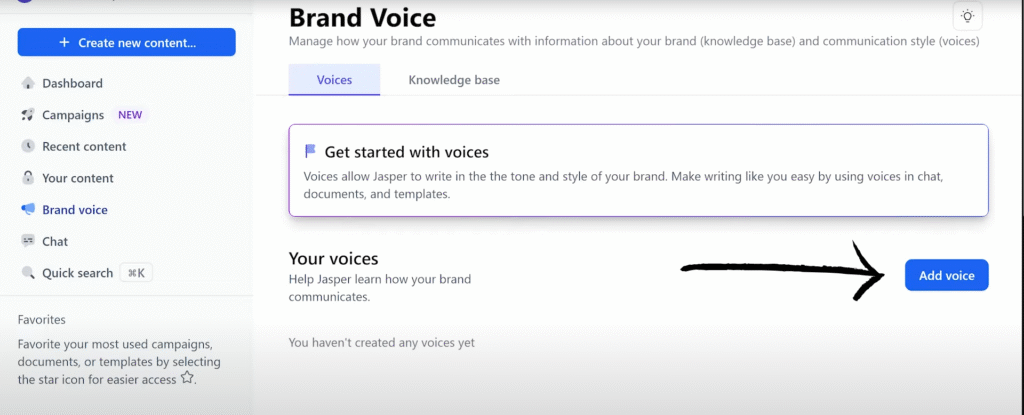 jasper ai brand voice