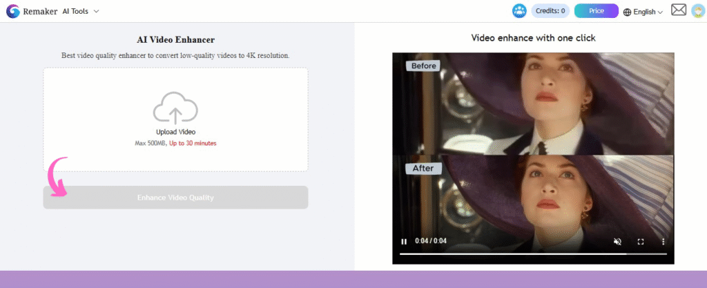 Remaker AI Video Enhancer
