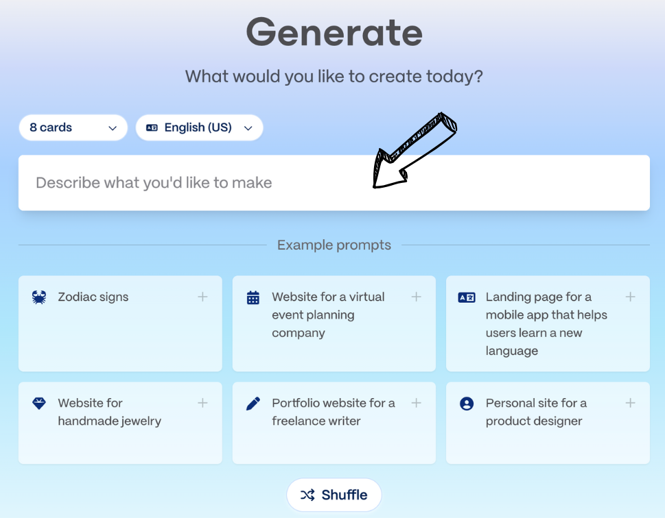 Gamma AI site generator