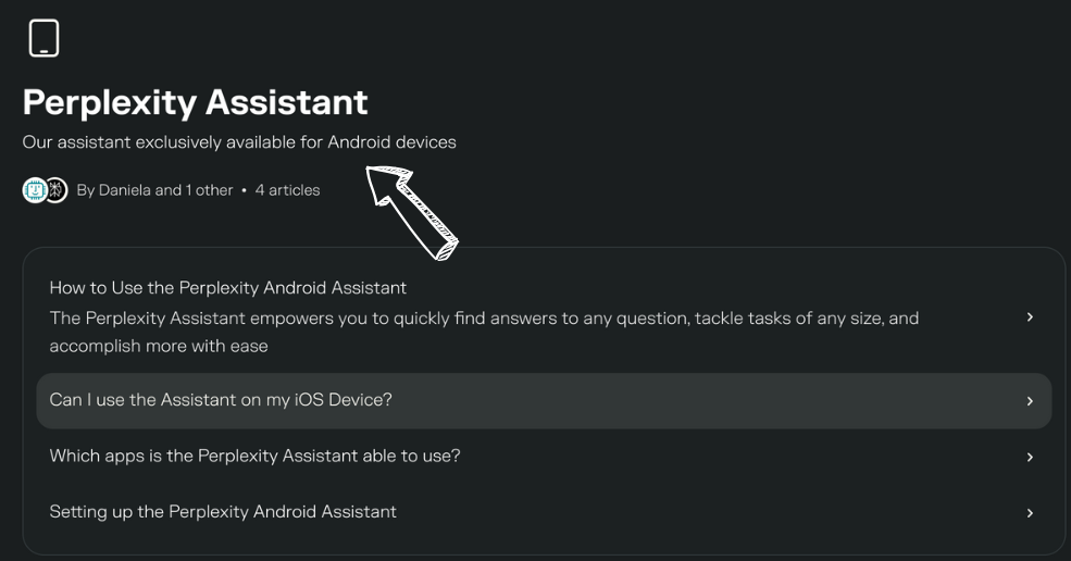 perplexity ai perpelxity assistant