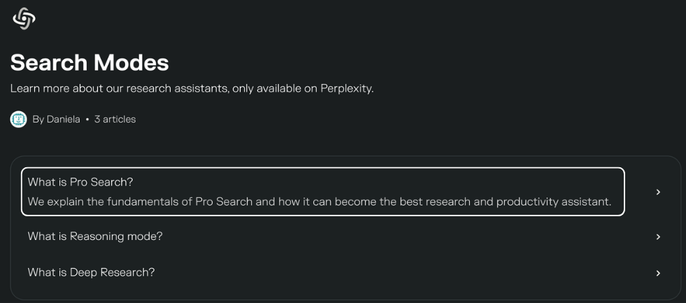perplexity ai search mode