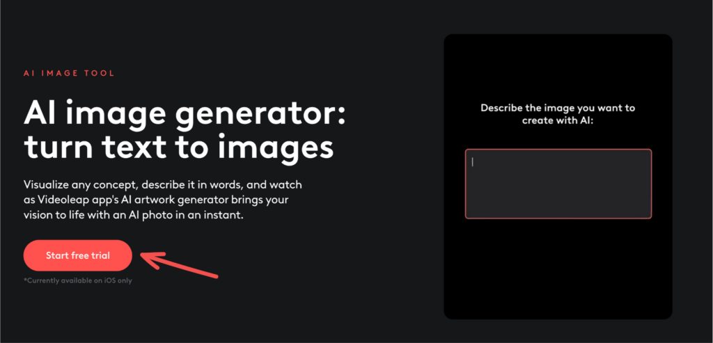 videoleap AI image generator