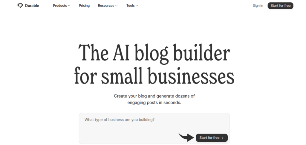 Durable AI Blog Builder