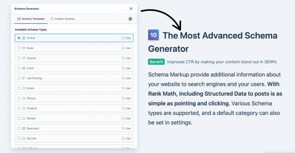 rank math advanced schema generator