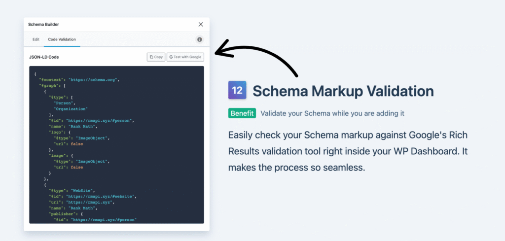 rank math schema markup validation