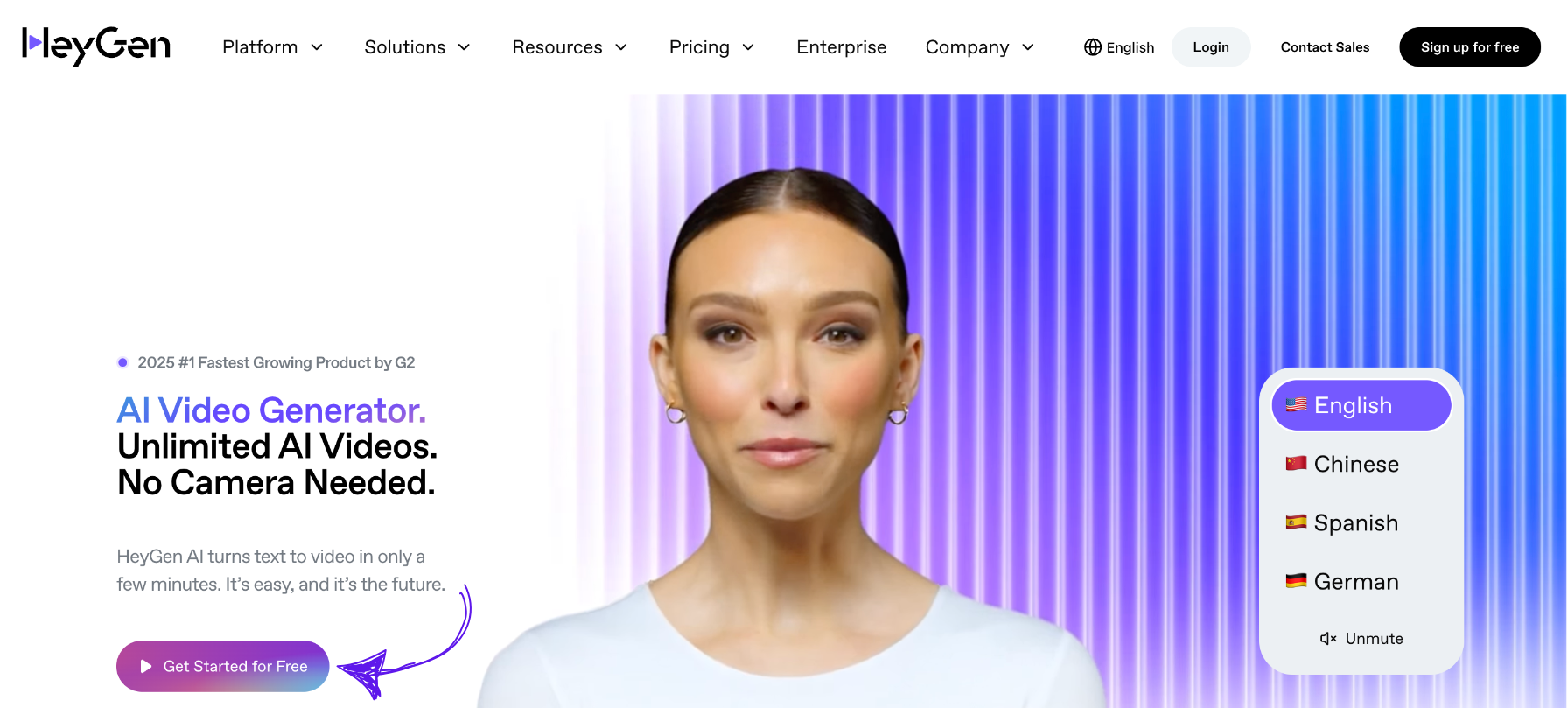 heygen homepage