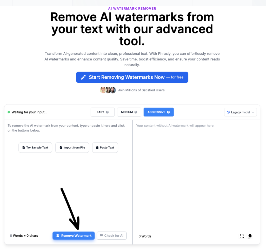 phrasly AI Watermark Remover