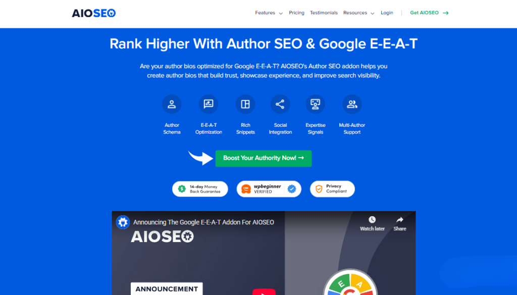 AIOSEO Author SEO