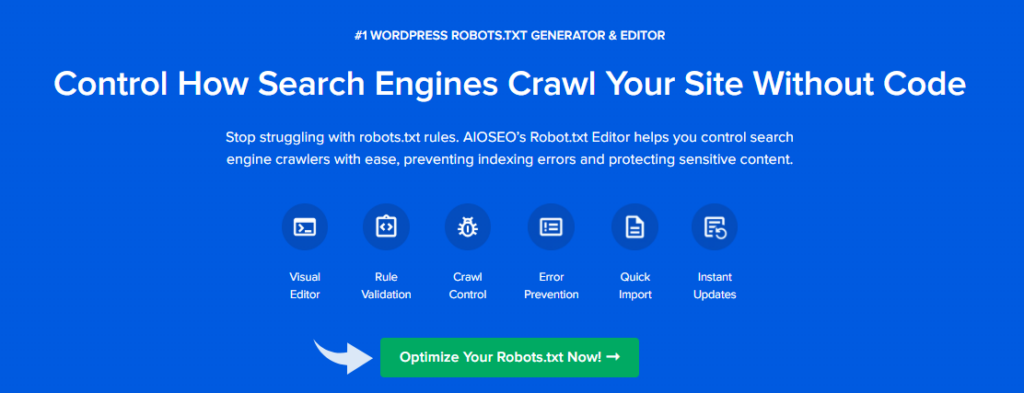 AIOSEO Robots.txt Generator & Editor