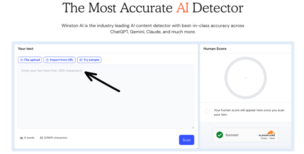 winstone ai Accurate AI Detector