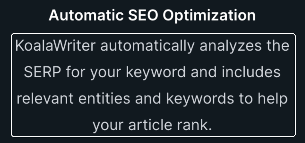 Automate SEO Optimization with Koala AI