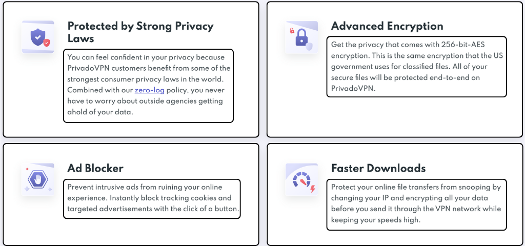 Benefits of Privadovpn