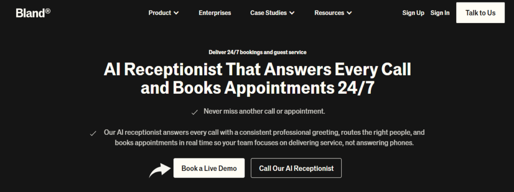 Bland AI Receptionists