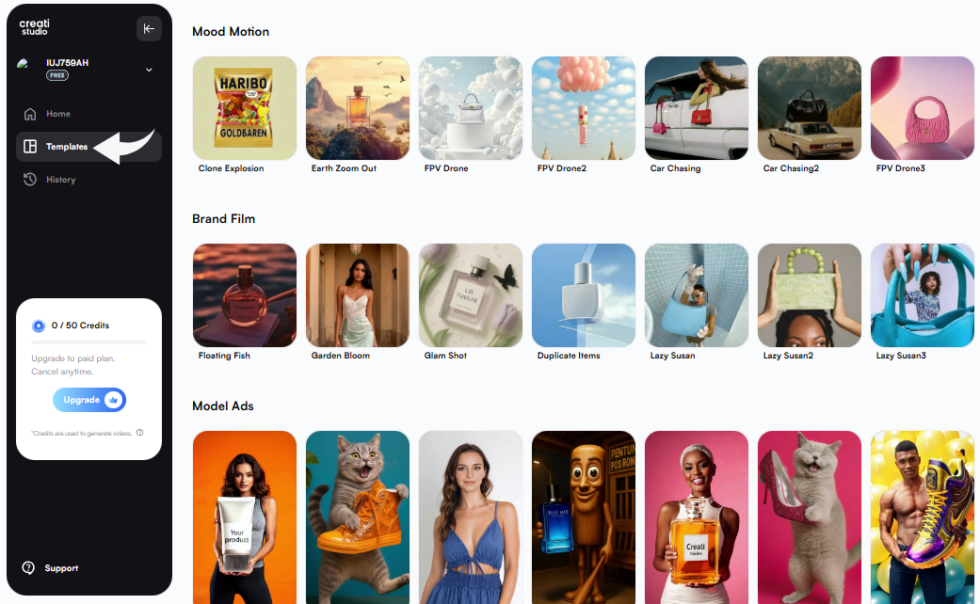 I Made 20 Videos with Creati Studio — Honest Review 11 Creati Studio Pre-made Templates