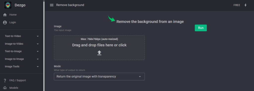 Dezgo AI Image Background Remover