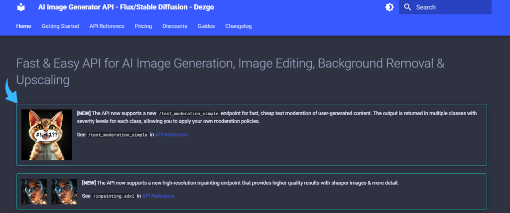 Dezgo AI Image Generator API