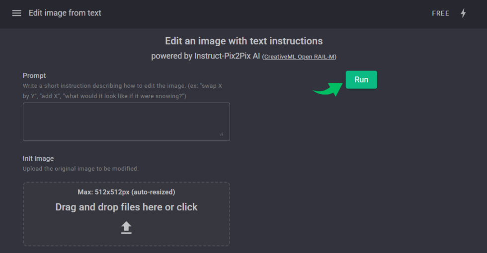 Dezgo AI Text-Based Image Editor