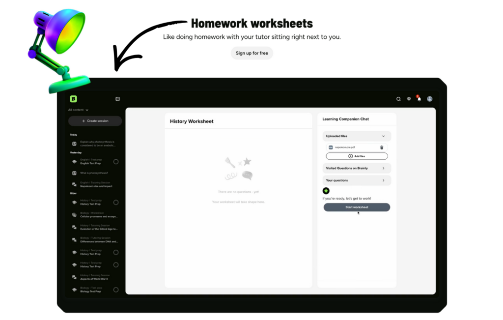Brainly Homework worksheets