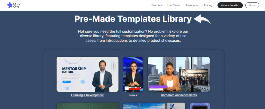 Hour One Video Templates
