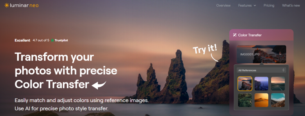 Luminar Neo AI Review 2026: Pro Results in One Click? 9 Luminar Photo Color Transfer