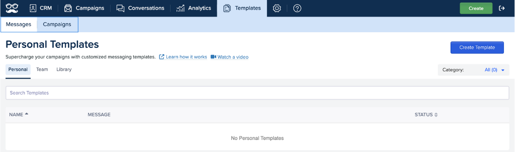 Templates feature of Meet Alfred 