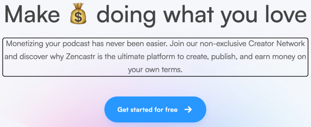 Monetization with Zencastr