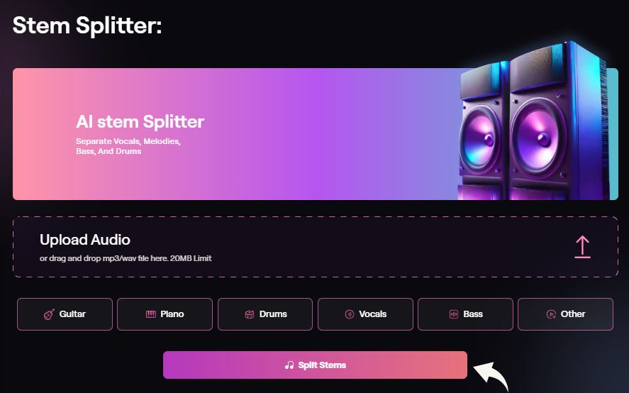 Musicfy AI Stem Splitter